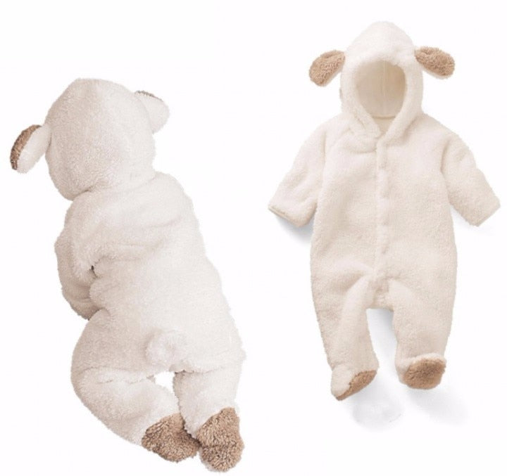 Warm fleece baby all-in-one – soft, breathable and easy to wash | winter outfit