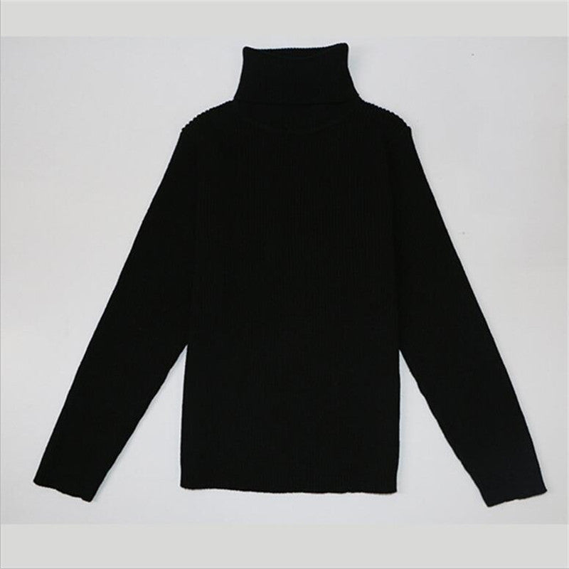 Kids' ribbed roll neck jumper – soft cotton, warm, versatile | boys and girls