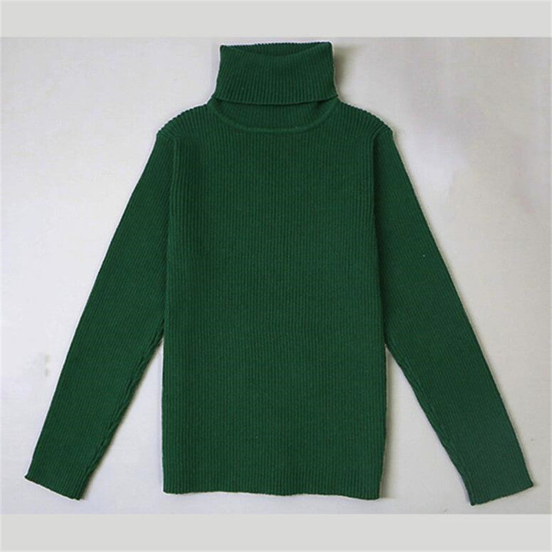 Kids' ribbed roll neck jumper – soft cotton, warm, versatile | boys and girls