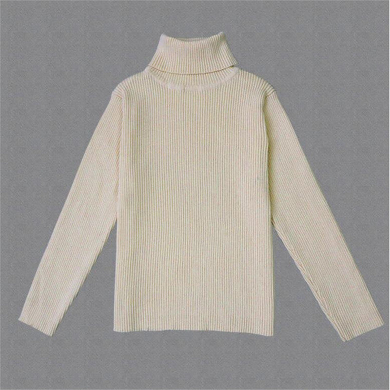 Kids' ribbed roll neck jumper – soft cotton, warm, versatile | boys and girls