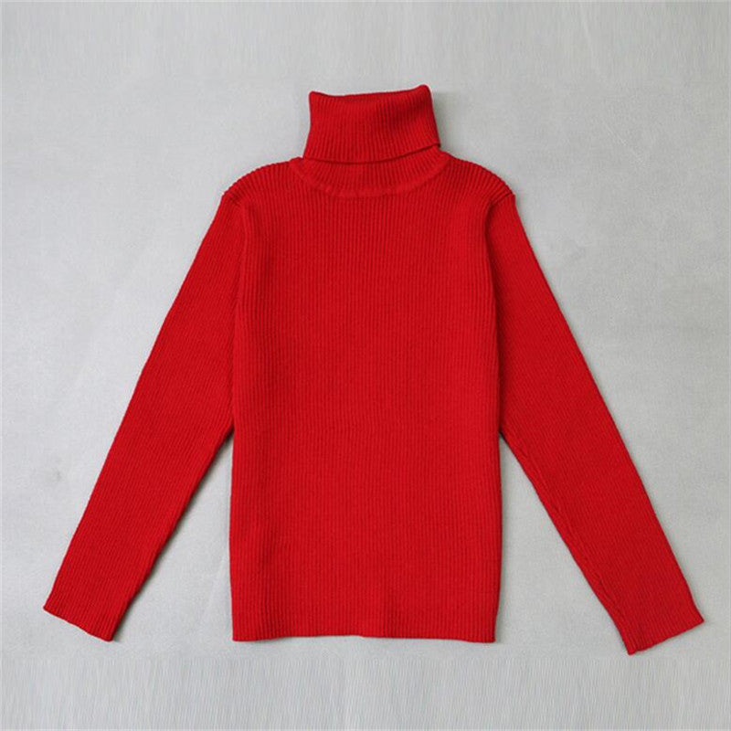 Kids' ribbed roll neck jumper – soft cotton, warm, versatile | boys and girls