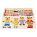 Wooden dress-up puzzle bear with 100 outfits – beech wood, from 2 years | dress-up puzzle