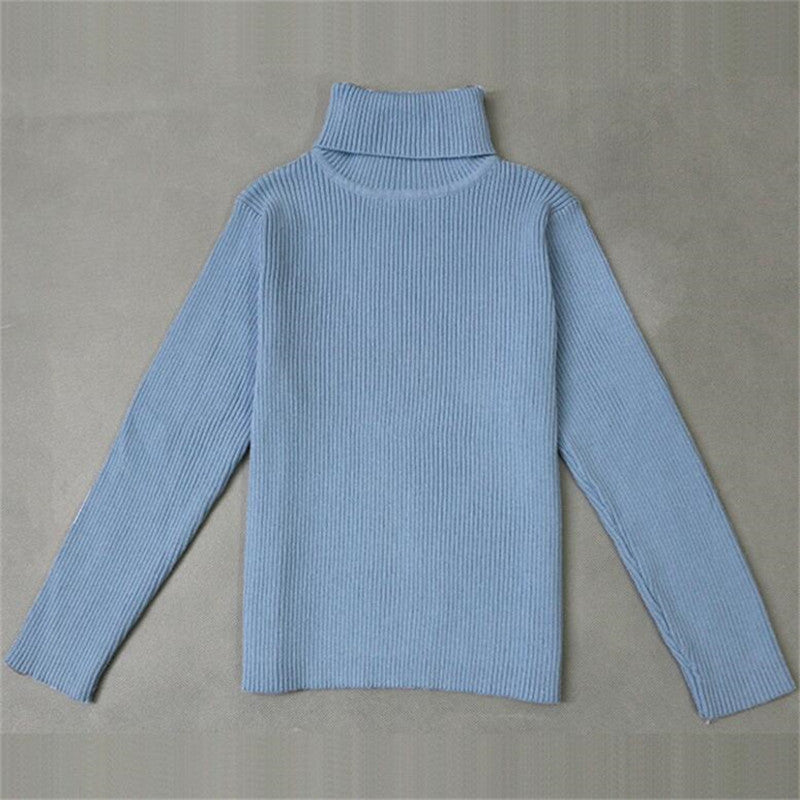 Kids' ribbed roll neck jumper – soft cotton, warm, versatile | boys and girls
