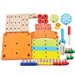 Wooden workbench for kids – 2-in-1 design, builds motor skills | Montessori toy