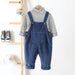 Rib overall keeps baby warm all year – soft cotton, easy to put on | Unisex dungarees