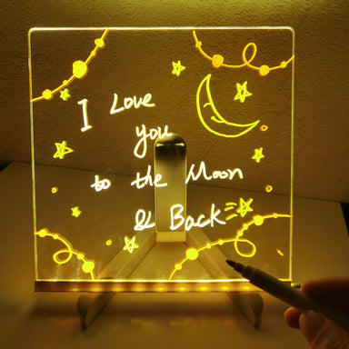 LED drawing board with glowing effect – reusable, includes marker | for kids