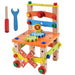 Wooden workbench for kids – 2-in-1 design, builds motor skills | Montessori toy