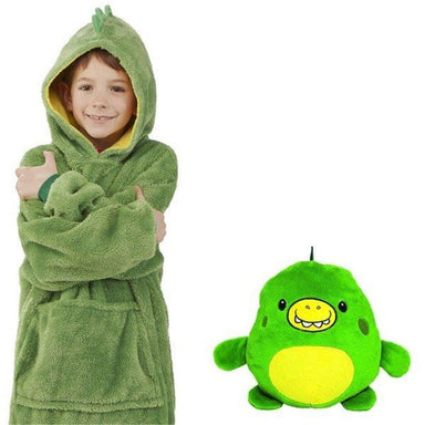 Cuddly toy hoodie for kids – soft plush, easy fold-up design | cosy comfort