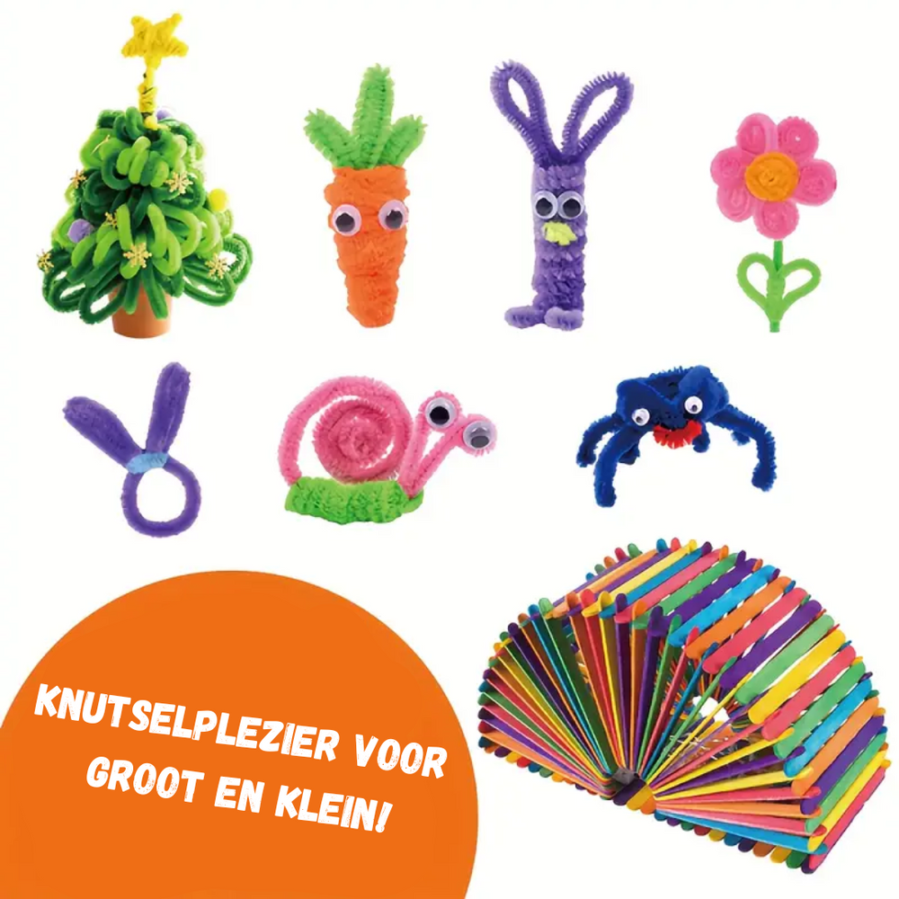Craft set with 1000 pieces – endless fun, fine motor skills | kids