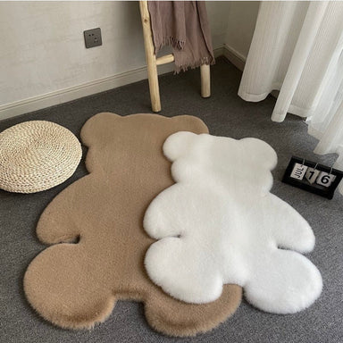Soft plush baby play mat in bear shape – non-slip base, two sizes | nursery essential