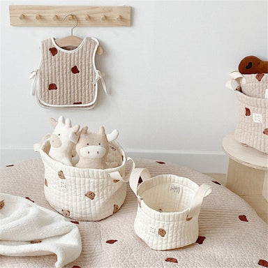 Soft cotton storage basket – compact, lightweight, versatile | nursery storage