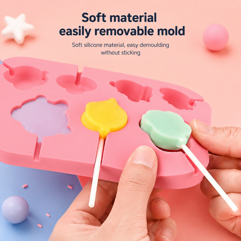 Silicone lolly moulds, BPA-free and reusable – for fridge and freezer, easy to wash | frozen treats