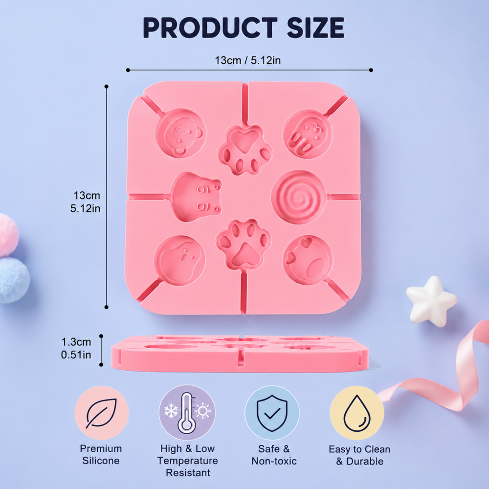 Silicone lolly moulds, BPA-free and reusable – for fridge and freezer, easy to wash | frozen treats