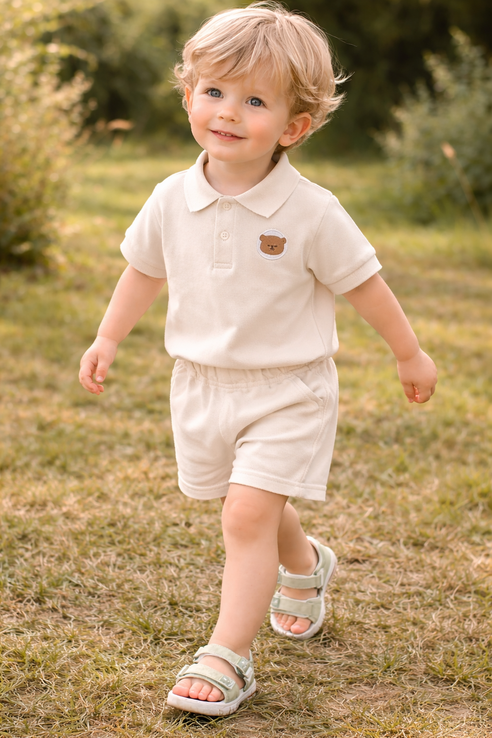 Baby summer set keeps little ones cool – soft cotton, elastic waist | 0–3 years