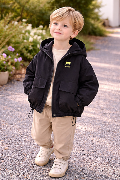 Kids' windbreaker jacket with hood – Lightweight, water-repellent | ages 2–8