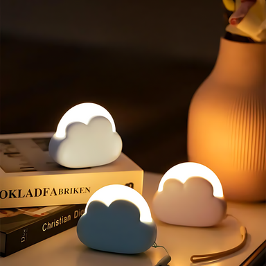 Kids cloud night light – dimmable LED, USB rechargeable | Nursery lighting