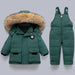 Quilted baby snowsuit for cold days – soft hood, zip fastening | winter outerwear