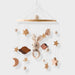 Wooden baby mobile without batteries – natural materials, soft colours | Nursery décor