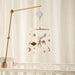 Wooden baby mobile without batteries – natural materials, soft colours | Nursery décor