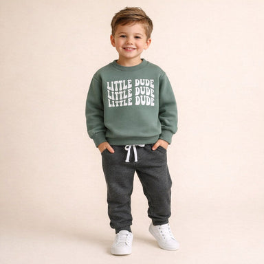 Baby & toddler 2-piece set – organic cotton jumper & joggers | boys