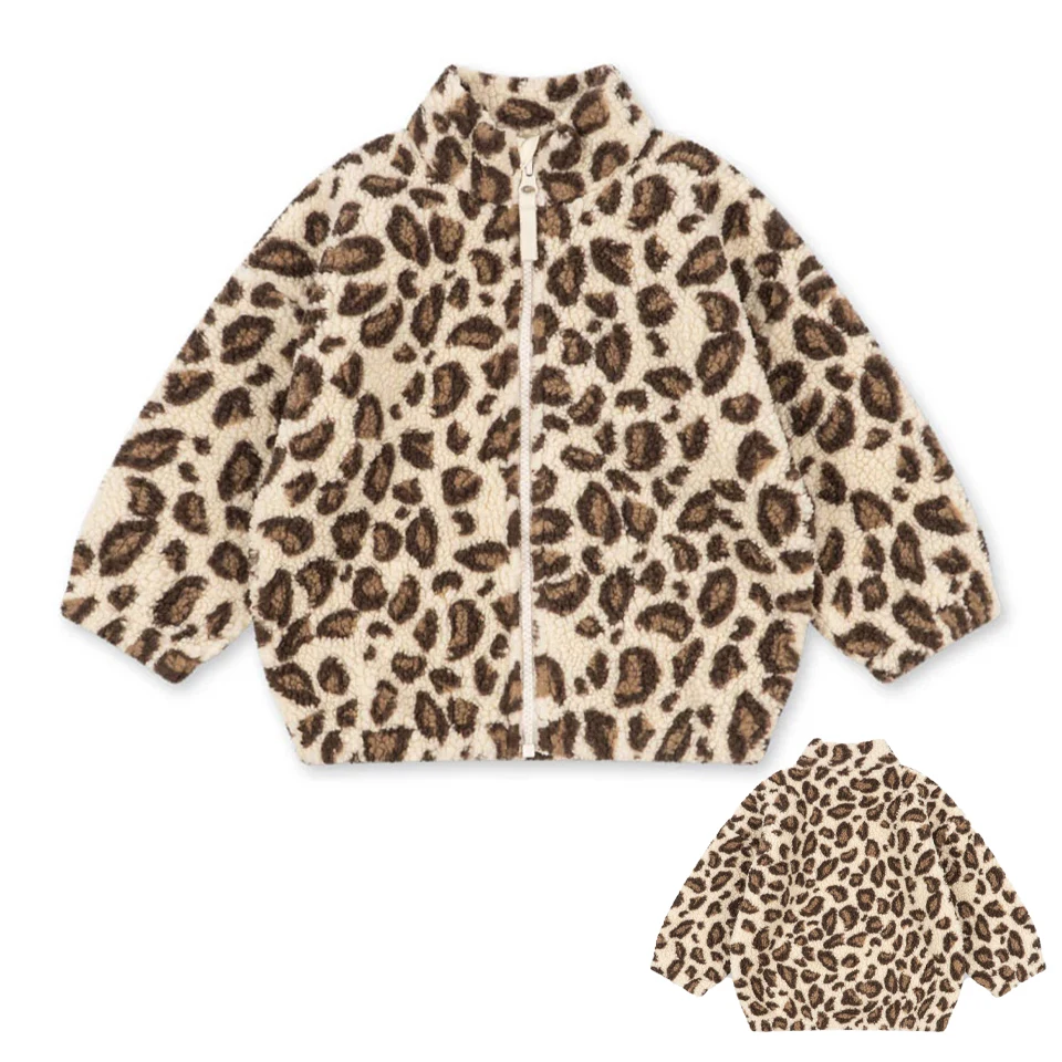 Children's clothing in teddy fleece with print – coat, gilet or trousers, zip | berber fleece