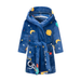 Children's dressing gown with space print – warm fleece, hood, pockets | boys