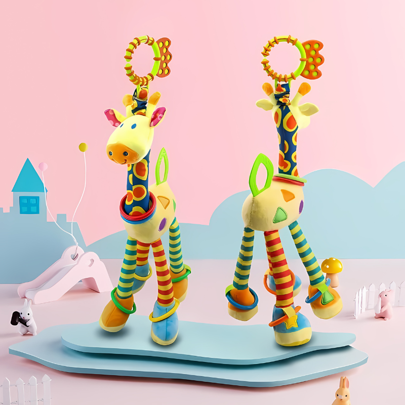 Teething toy soothes sore gums – soft comforter, rattle & bite ring | Newborn gift
