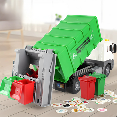 Toy bin lorry with light and sound – moving parts, sturdy design | kids 3+