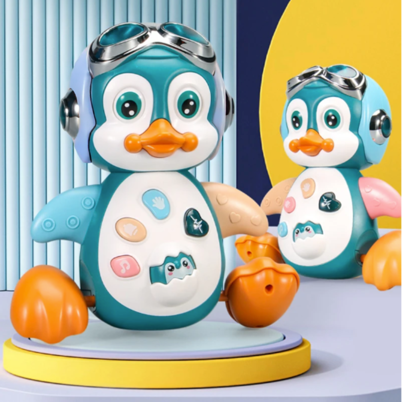 Musical penguin toy with light show – sounds, movement | baby sensory toy