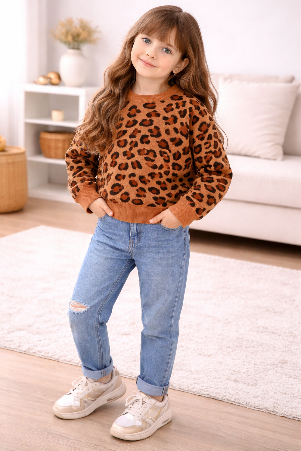 Kids' jumper with animal print – soft, warm and easy to combine | ages 1–6