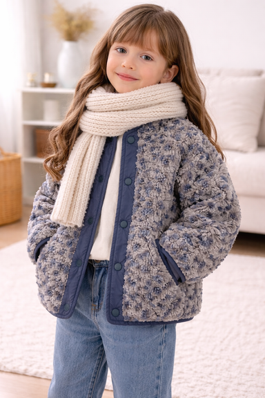 Warm kids' coat with animal print – soft, comfortable, easy to wear | Ages 0-6