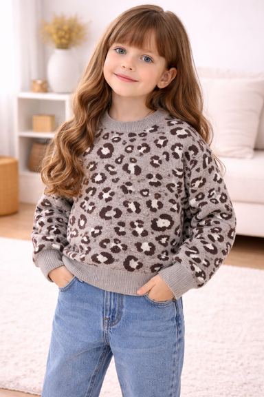 Kids' jumper with animal print – soft, warm and easy to combine | ages 1–6