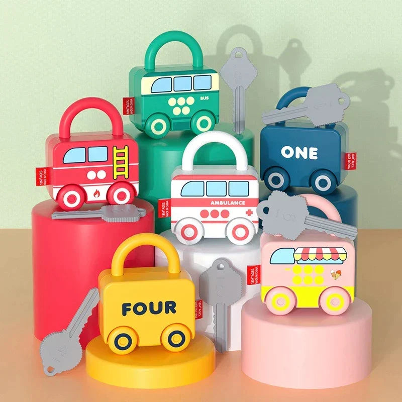 Key and lock toy set stimulates motor skills – boosts problem-solving | toddlers 2+