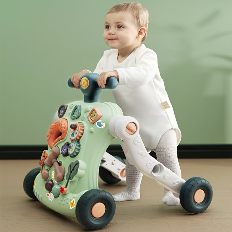Musical baby walker with anti-tip design – lights, sounds, soft wheels | for toddlers