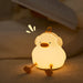 Duck night light with touch control – USB rechargeable, warm light, silicone | nursery LED lamp