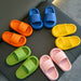 Kids' bath slippers with thick EVA sole – non-slip wave tread, water-resistant | pillow slides