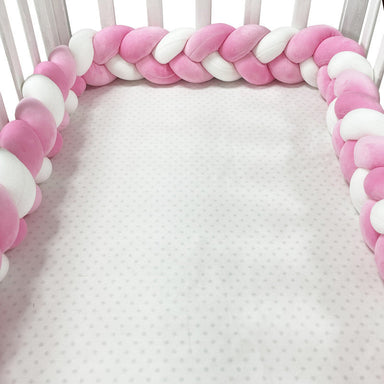 Braided cot bumper protects against hard bars – soft, breathable, washable | for newborns