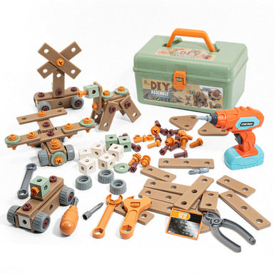 Kids' tool set with carry case – hammer, saw, screwdriver | pretend play