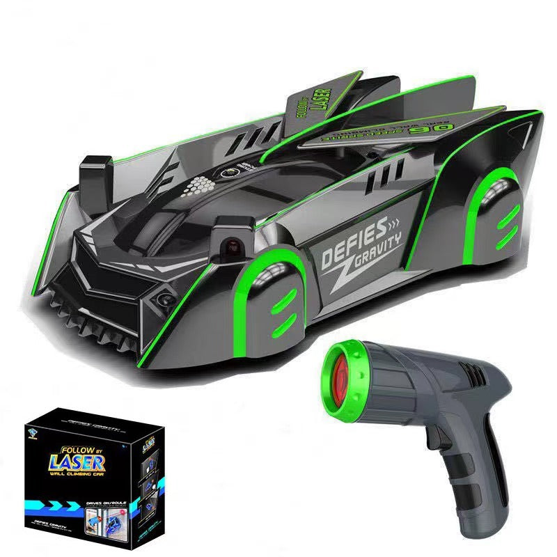 RC car drives on walls and ceilings – laser control, rechargeable, stunts | remote control toy