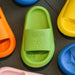 Kids' bath slippers with thick EVA sole – non-slip wave tread, water-resistant | pillow slides
