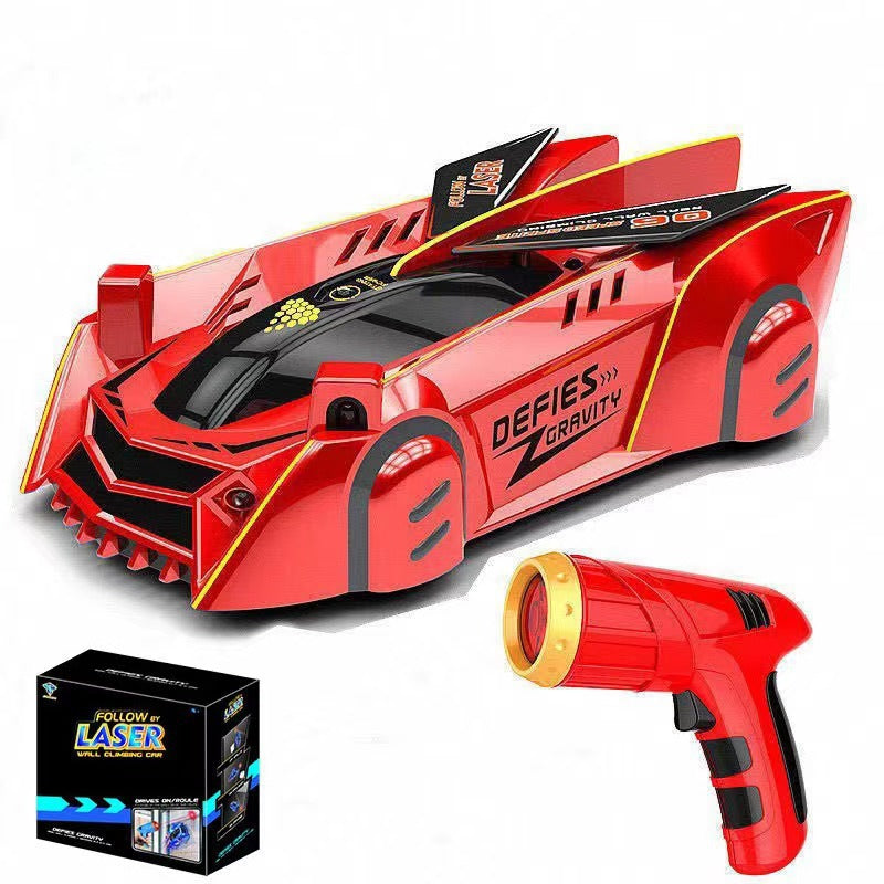 RC car drives on walls and ceilings – laser control, rechargeable, stunts | remote control toy