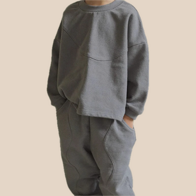 Kids jogging suit with soft fleece fabric – relaxed fit, elastic waistband | two-piece set