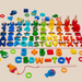 Wooden educational learning board – letters, numbers and shapes | Montessori toy