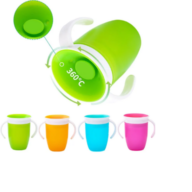 360° baby drinking cup prevents spills – leak-proof, BPA-free, easy to hold | sippy cup