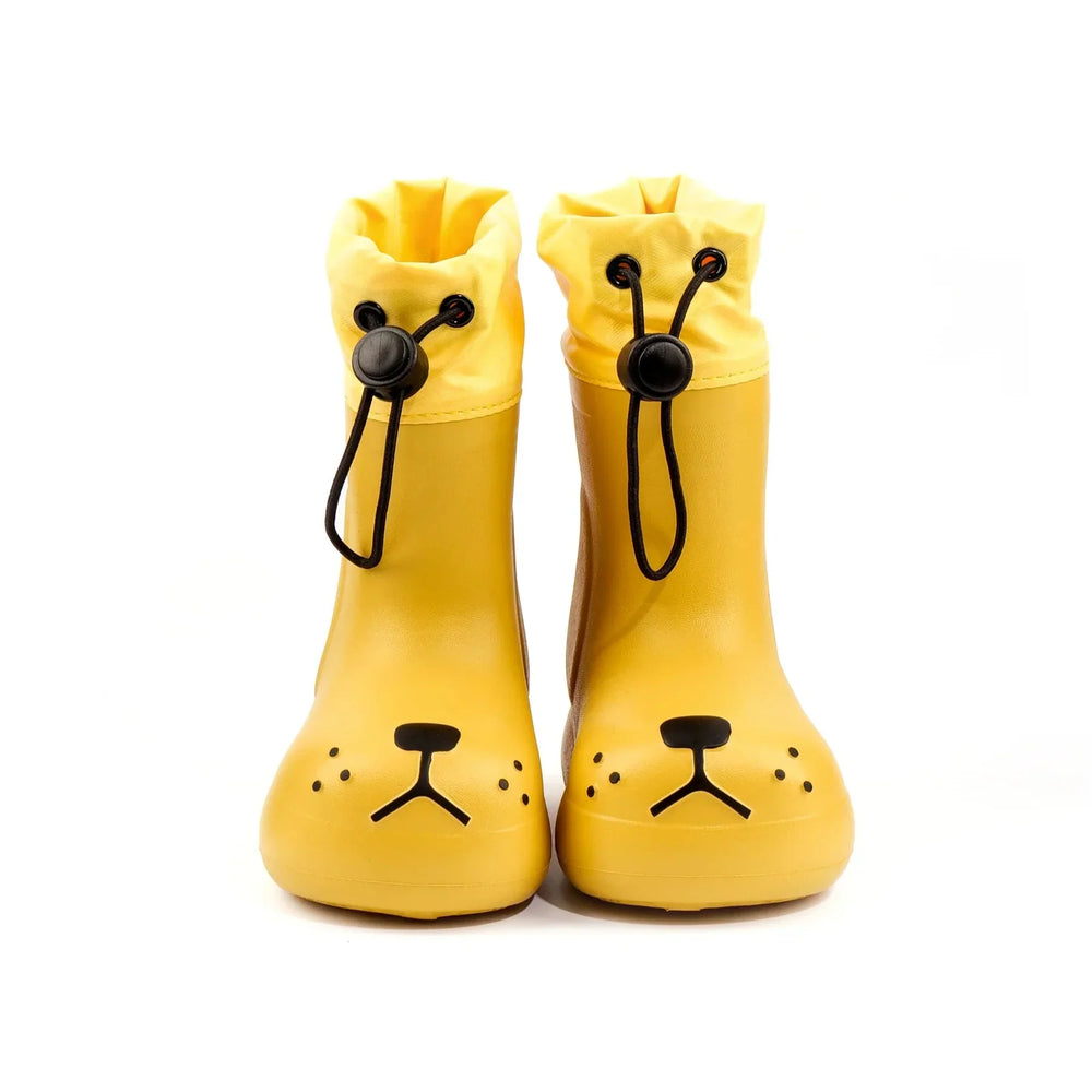 Wellies with a dog-face toe design – waterproof PVC, non-slip sole | kids' rain boots