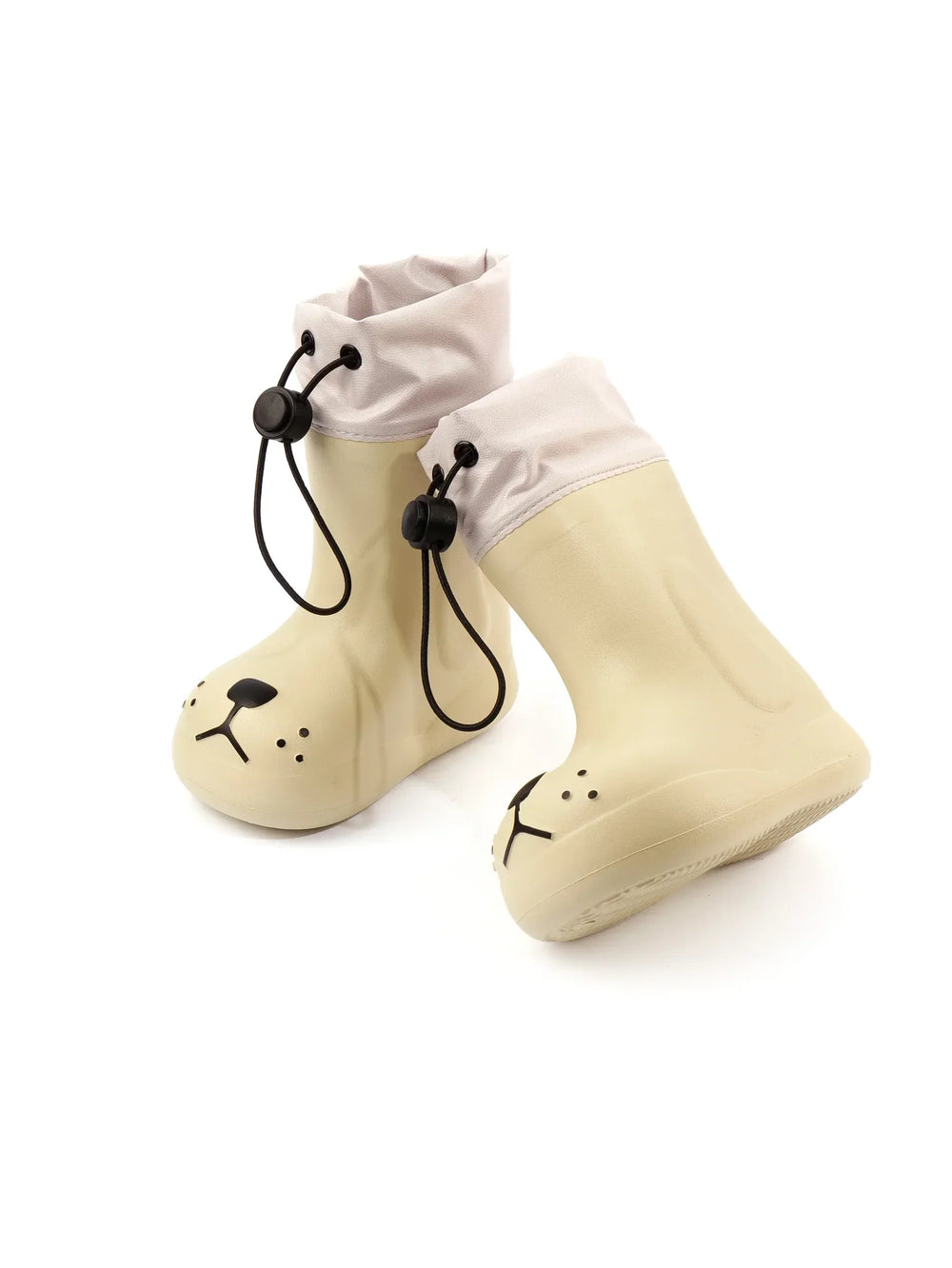 Wellies with a dog-face toe design – waterproof PVC, non-slip sole | kids' rain boots