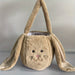 Plush Easter bunny basket with soft handle – perfect for egg hunts | spring decor