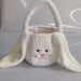 Plush Easter bunny basket with soft handle – perfect for egg hunts | spring decor