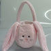 Plush Easter bunny basket with soft handle – perfect for egg hunts | spring decor