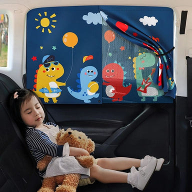 Baby car sun shade with UV protection – magnetic, insect net & cooling | Car seat accessories